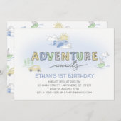 アドベンチャウェイズフォト誕生日招待状 招待状 (正面/裏面)