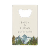 アドベンチャパーソナライズされたー開始結婚式の引き出物 クレジットカード栓抜き (正面)