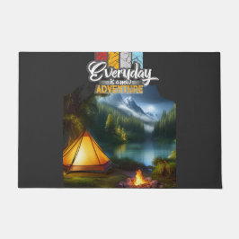 アドベンチャモダンンピングと旅行 ドアマット