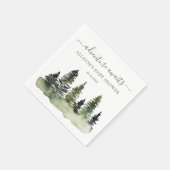 アドベンチャーがウッドランドベビーシャワーを待つ スタンダードカクテルナプキン (角)