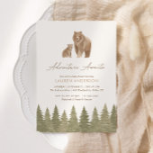 アドベンチャーがウッドランドベビーシャワーを待つ 招待状