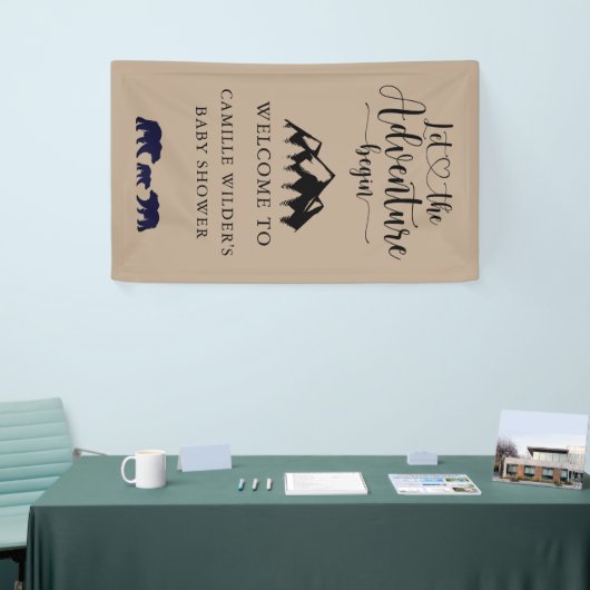 アドベンチャーがクラフト素朴ベビーシャワーへようこそ 横断幕 (トレードショー)