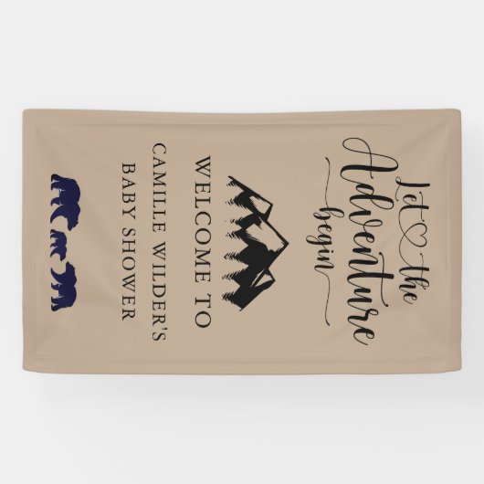 アドベンチャーがクラフト素朴ベビーシャワーへようこそ 横断幕 (横)