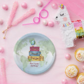 アドベンチャーがスーツケースを待ち遠くに去る ペーパープレート (パーティー)