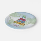 アドベンチャーがスーツケースを待ち遠くに去る ペーパープレート (アングル)