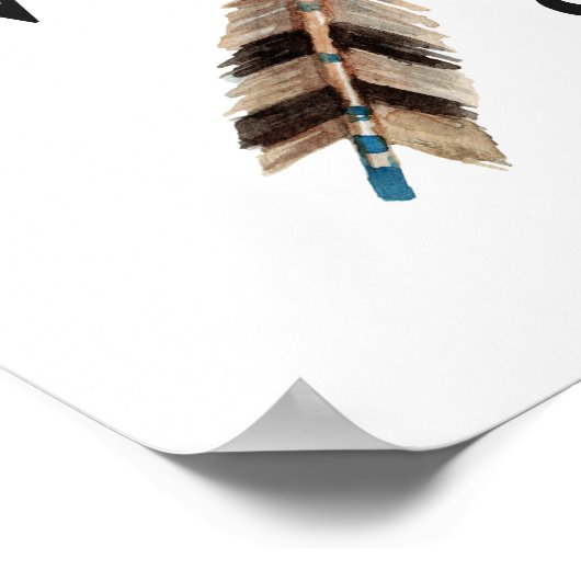 アドベンチャーがタイポグラフィトライバルアローズコンパスを待つ ポスター (角)