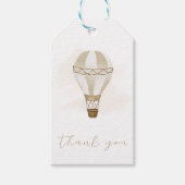 アドベンチャーがニュートラルベビーシャワーを待つ |ありがとうございます ギフトタグ (正面)