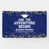 アドベンチャーがネイビーブルーグラードパーティーを始める 横断幕 (横)