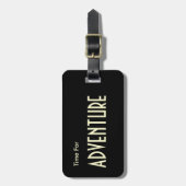 アドベンチャーがパーソナライズされたモダン時間 ラゲッジタグ (正面縦)