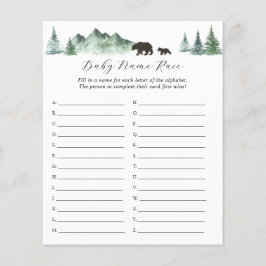 アドベンチャーがベアベビー名競走を開始