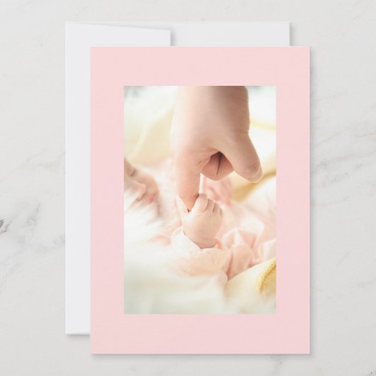 アドベンチャーがベアーズベアーズピンクの赤ちゃんシャワーをメールで待つ 招待状 (裏面)