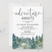 アドベンチャーがメール素朴な赤ちゃんシャワーでシャワーを待つ 招待状 (正面)