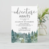 アドベンチャーがメール素朴な赤ちゃんシャワーでシャワーを待つ 招待状 (スタンド正面)