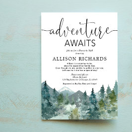 アドベンチャーがメール素朴な赤ちゃんシャワーでシャワーを待つ 招待状