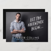 アドベンチャーが写真卒業パーティーを始める 招待状 (正面/裏面)