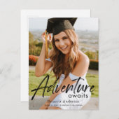 アドベンチャーが写真卒業発表を待つ 案内ポストカード (正面/裏面)