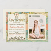 アドベンチャーが卒業招待旅行マップを待つ 招待状 (正面/裏面)