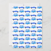 アドベンチャーが可愛いトラック&トレーラーベビーシャワーを待つ 招待状 (裏面)