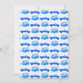 アドベンチャーが可愛いトラック&トレーラーベビーシャワーを待つ 招待状 (裏面)