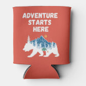 アドベンチャーが始まるベアーシルエットキャンプ 缶クーラー (正面)