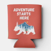 アドベンチャーが始まるベアーシルエットキャンプ 缶クーラー (裏面)