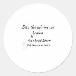 アドベンチャーが始まる！ ブライダルシャワー 詳細：名前追加してね d ラウンドシール