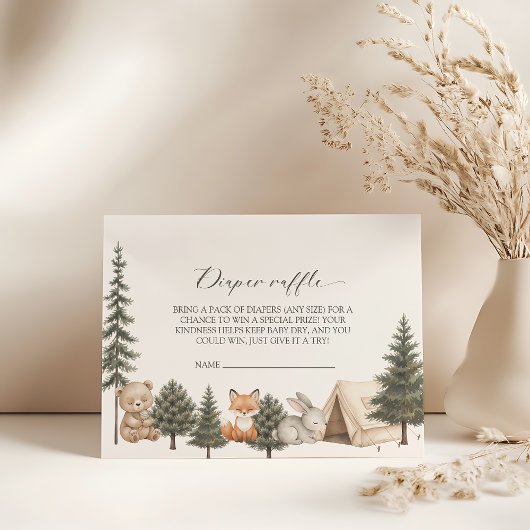 アドベンチャーが始まる!ベイビーシャワーディーパーラッフル エンクロージャーカード