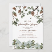 アドベンチャーが始まる！ラスティックベイビーシャワー 招待状 (正面)