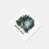 アドベンチャーが待っている ワイルドネイチャーをテーマにしたナプキン スタンダードカクテルナプキン (角)