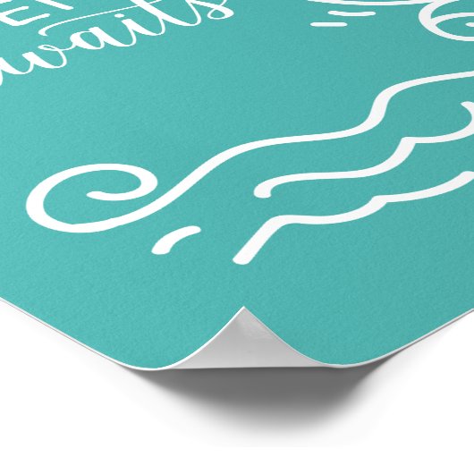 アドベンチャーが待っている 青い海の幼児室アートポスター ポスター (角)