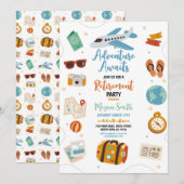 アドベンチャーが待つ 定年パーティー バケーション ホリデー 招待状 (正面/裏面)