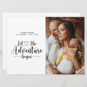 アドベンチャーが新しい親とベビーの写真誕生を開始 案内状 (正面/裏面)