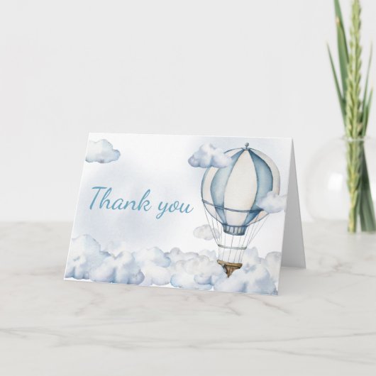アドベンチャーが熱気球を待つ サンキューカード (正面)