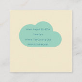 アドベンチャーが熱気球ツインベイビーシャワーを待つ エンクロージャーカード (裏面)