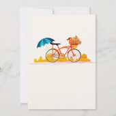 アドベンチャーが自転車の花嫁をブライダルシャワー 招待状 (裏面)