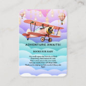 アドベンチャーが航空ベビーシャワーを待つ エンクロージャーカード (正面)