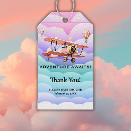 アドベンチャーが航空ベビーシャワーを待つ ギフトタグ