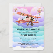 アドベンチャーが航空ベビーシャワーを待つ 招待状 (正面)
