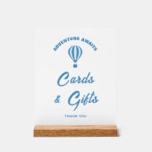 アドベンチャーが赤ちゃんシャワーカード&ギフトサインを待つ アクリルサイン (正面)