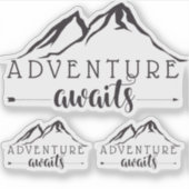 アドベンチャーが3ブラックのセットを待つ シール (正面)