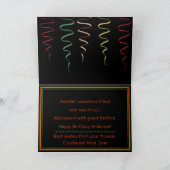 アドベンチャーとおもしろいヴィンテージキャンパーハッピーバースデー カード (内部)