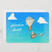 アドベンチャーにワクワク かわいい動物のパーソナライズされた招待状 招待状 (正面/裏面)
