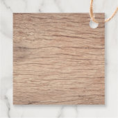 アドベンチャーに満ちたラスティックひまわり ブライダルシャワー フェイバータグ (裏面)