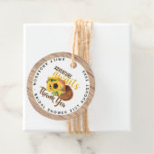 アドベンチャーに満ちたラスティックひまわり ブライダルシャワー フェイバータグ (インサイチュ)