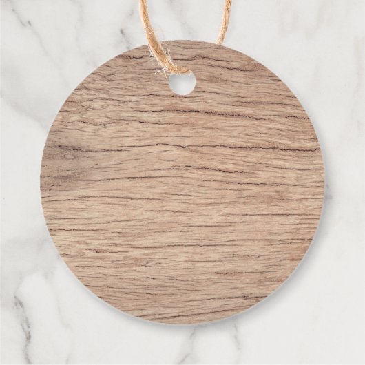 アドベンチャーに満ちたラスティックひまわり ブライダルシャワー フェイバータグ (裏面)