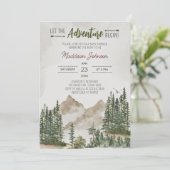 アドベンチャーの始まり 山の赤ちゃんのお祝い 招待状 (スタンド正面)