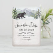 アドベンチャーの始まり　田舎風の結婚式のSave the Date 招待状 (スタンド正面)