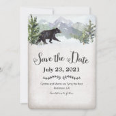 アドベンチャーの始まり　田舎風の結婚式のSave the Date 招待状 (正面)