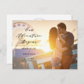 アドベンチャーの編集可能なカラー日付を保存 ポストカード (正面/裏面)