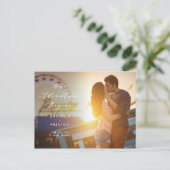 アドベンチャーの編集可能なカラー日付を保存 ポストカード (スタンド正面)